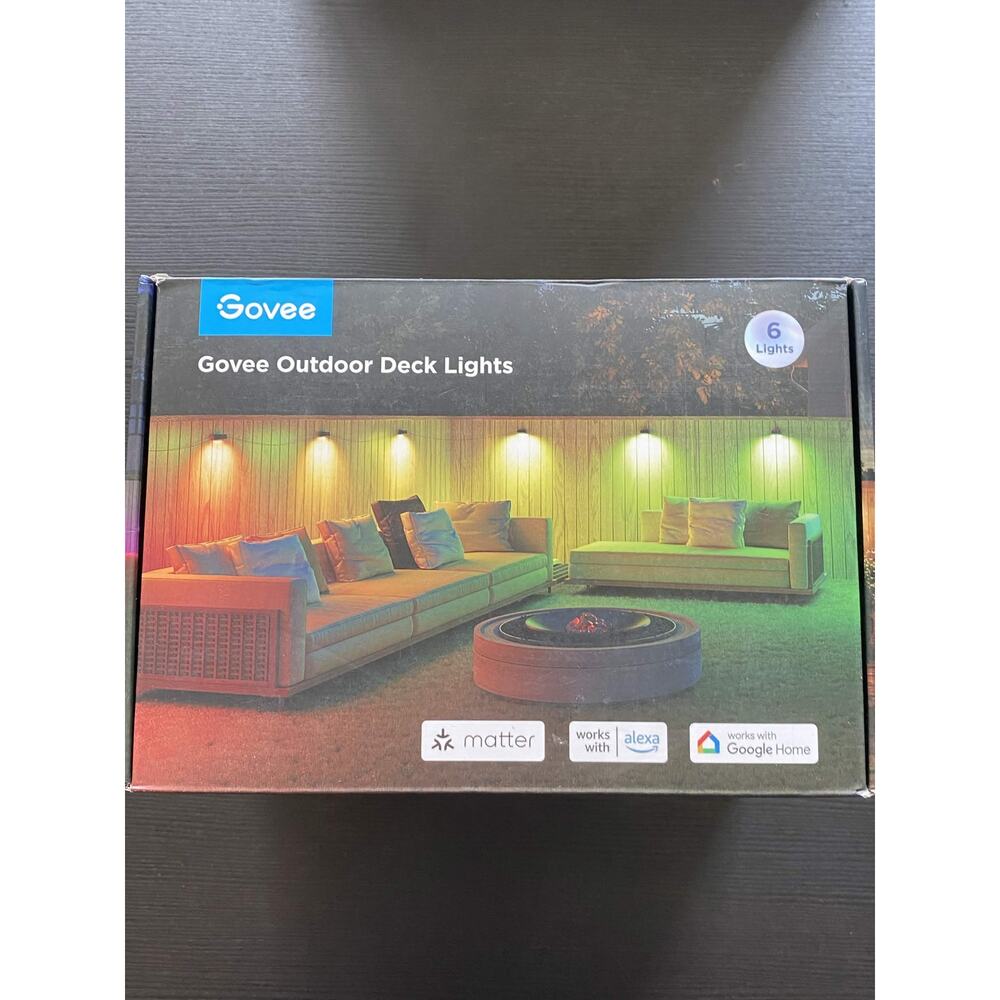 Govee Outdoor Deck Lights RGBIC (6 Pack) Smart LED Alexa Google Matter (Sealed)
